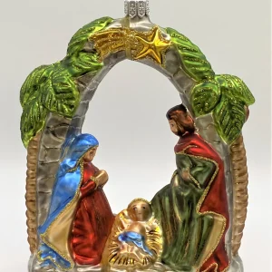 Hanco Heilige Familie im Stall mit Palmen