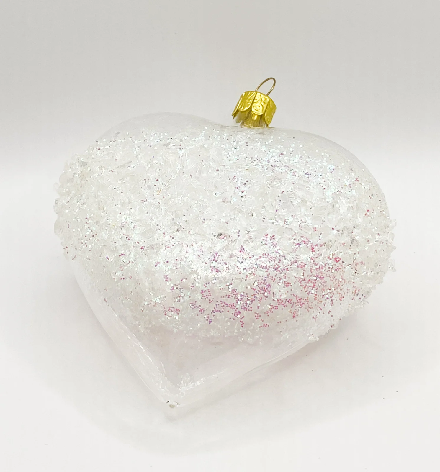 Sonstige Transparentes Herz mit Glitzerstreifen
