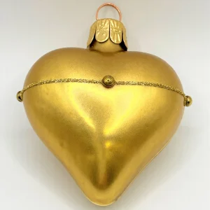 Ornex Kleines goldenes Herz mit Goldstreifen
