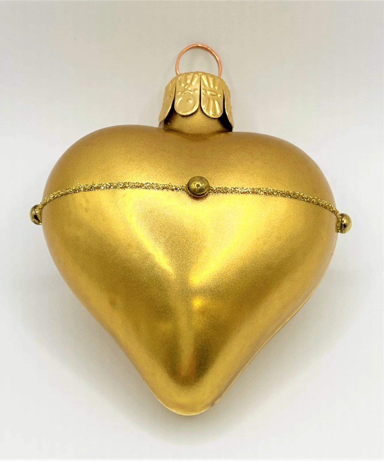 Ornex Kleines goldenes Herz mit Goldstreifen