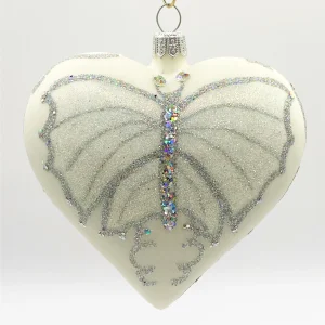 GMC Herz weiss matt mit Schmetterling