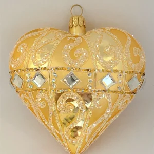 GMC Herz Gold mit silbernen Schmucksteinen