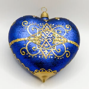 Oberfränkische Blaues Herz mit orientalischem Golddekor