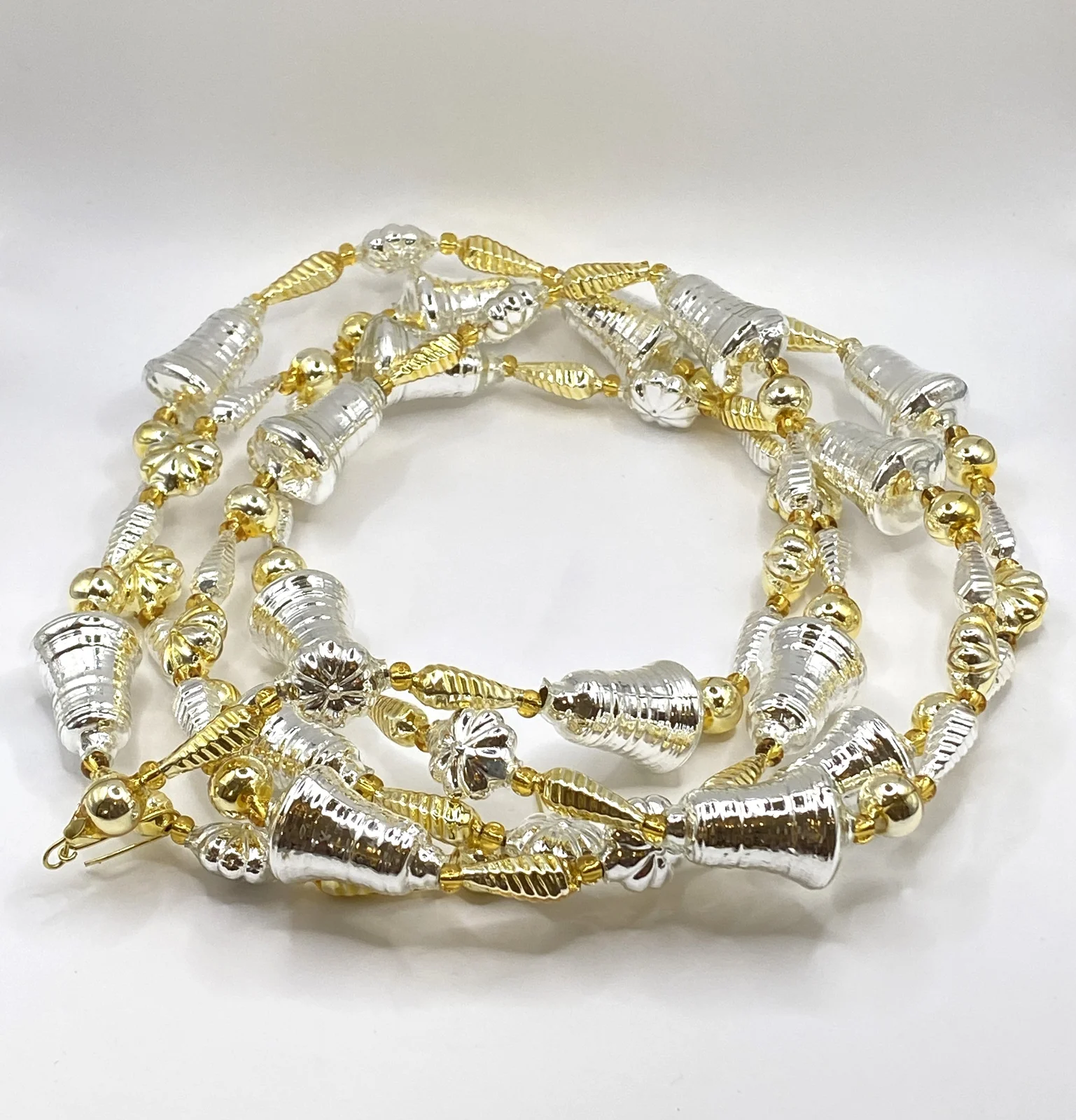ANVA Gablonzer Christbaumkette Silber und Gold