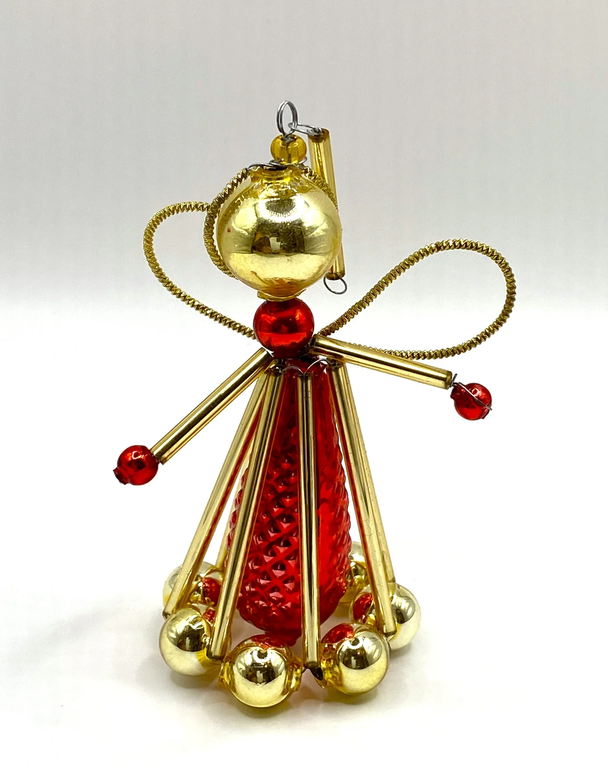 ANVA Gablonzer Perlen Engel Rot und Gold
