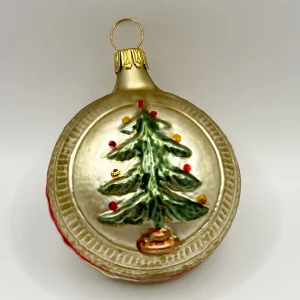 ANVA Medaillon-Kugel mit Christbaum und Sternchen