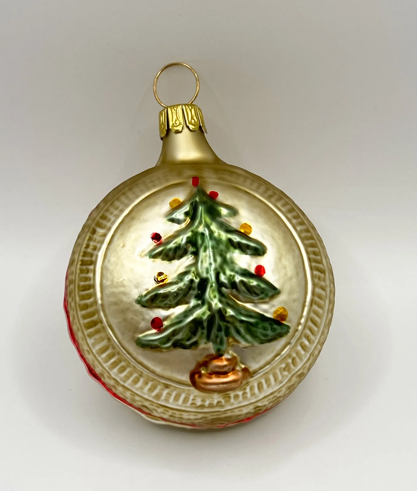 ANVA Medaillon-Kugel mit Christbaum und Sternchen