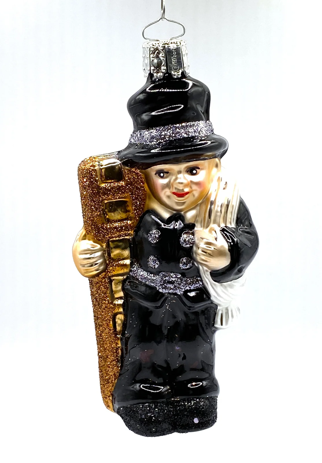 Christborn Kaminfeger mit Leiter und Seil
