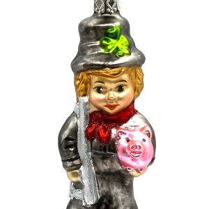 Inge-Glas Kaminfeger mit Glücksschweinchen