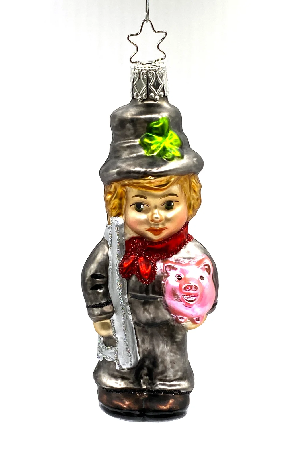 Inge-Glas Kaminfeger mit Glücksschweinchen