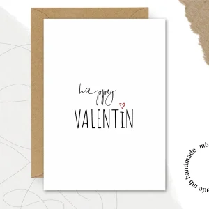 mb handmade Happy VALENTIN: Umschlag Kraftpapier / Rückseite blanko