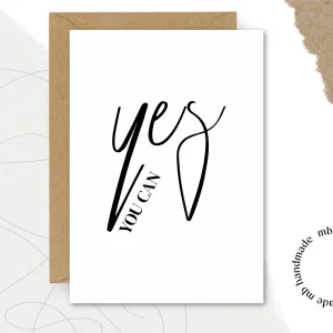 mb handmade Yes YOU CAN: Umschlag Kraftpapier / Rückseite blanko