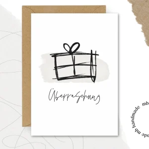 mb handmade Überraschung Geschenk: Umschlag Kraftpapier / Rückseite blanko