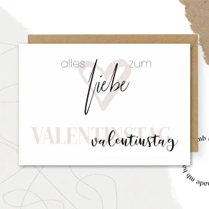 mb handmade Alles Liebe zum Valentinstag: Umschlag Kraftpapier / Rückseite blanko