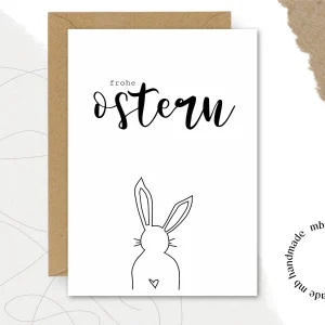 mb handmade Frohe ostern: Umschlag Kraftpapier / Rückseite blanko