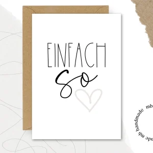 mb handmade Einfach SO: Umschlag Kraftpapier / Rückseite blanko