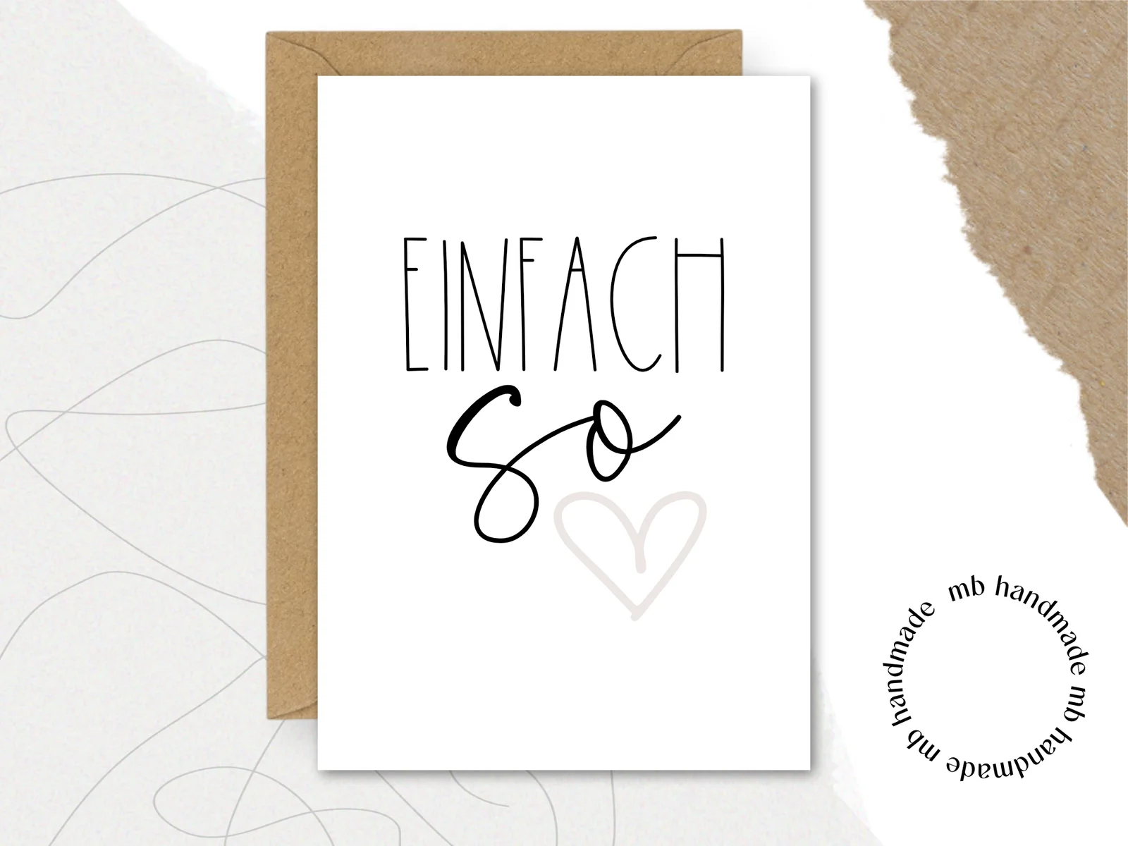 mb handmade Einfach SO: Umschlag Kraftpapier / Rückseite blanko