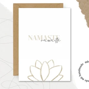mb handmade Namaste: Umschlag Kraftpapier / Rückseite blanko