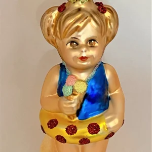 Inge-Glas Mädchen mit Schwimmgurt, Sommer, Sonne, Sonnenschein