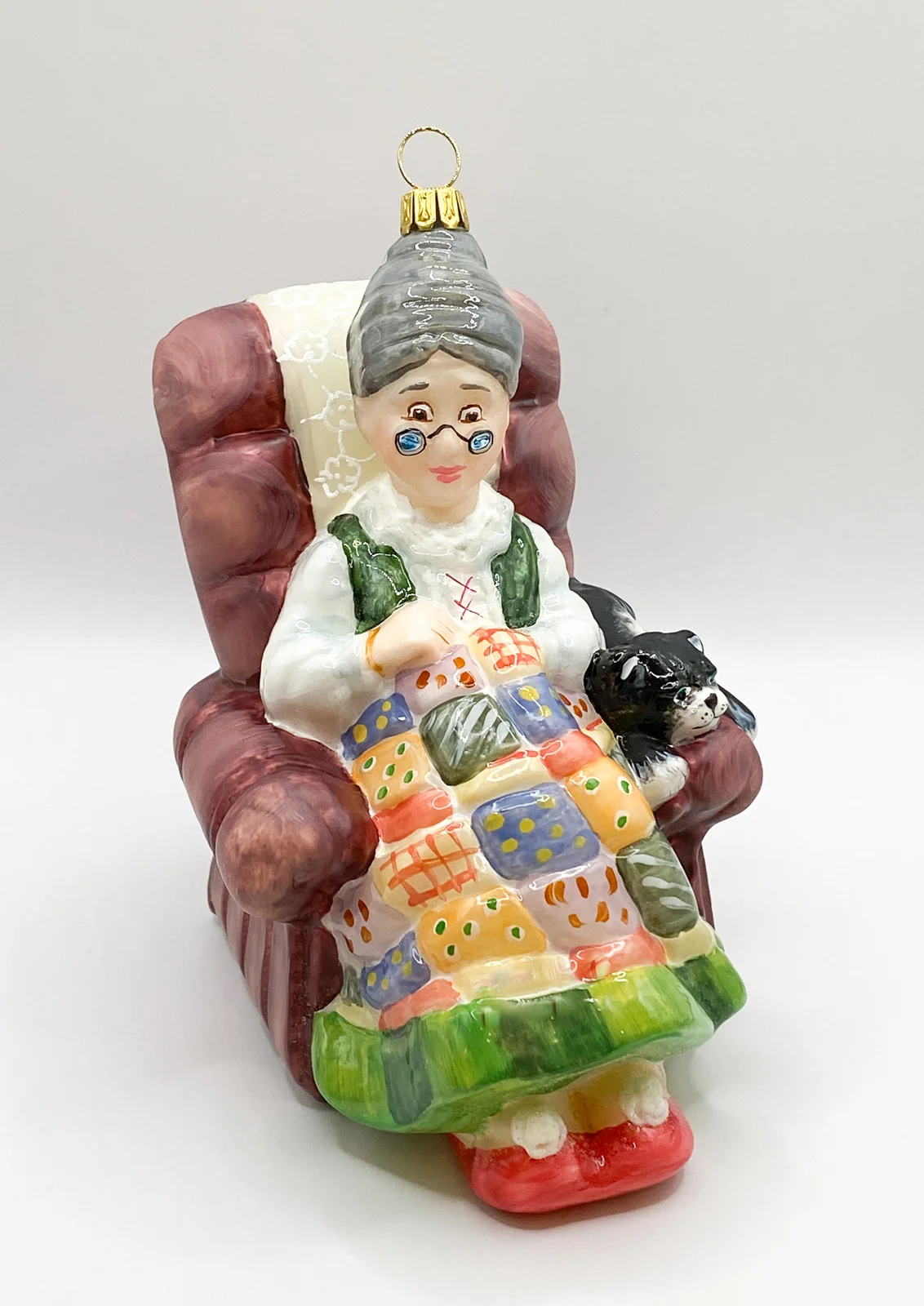 Komozja Die Oma hat es sich mit der Katze im Fauteuil gemütlich gemacht, KOMOZJA MOSTOWSKI