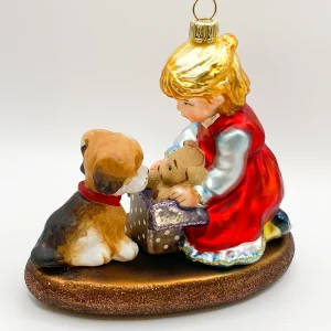 Komozja Das Mädchen zeigt dem Hündchen ihren Teddybär, KOMOZJA MOSTOWSKI