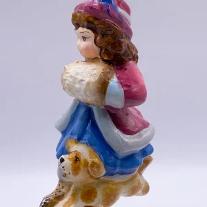 Komozja Das Mädchen ist mit dem Hund auf dem Eis unterwegs, KOMOZJA MOSTOWSKI