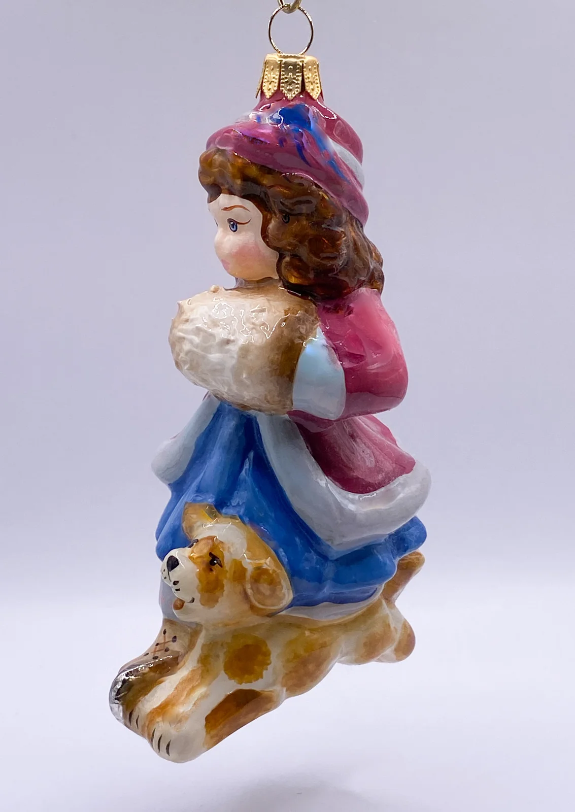 Komozja Das Mädchen ist mit dem Hund auf dem Eis unterwegs, KOMOZJA MOSTOWSKI