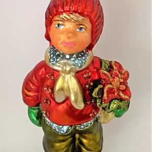 Komozja Junge mit roter Mütze und Weihnachtsstern unter dem Arm, KOMOZJA MOSTOWSKI