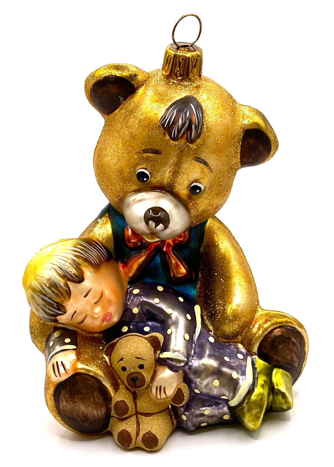 Komozja Kind im Pyjama schläft in Teddy-Bärs Armen, KOMOZJA MOSTOWSKI