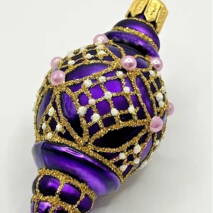 Szklo Violettes orientalisches Zapfen-Ornament