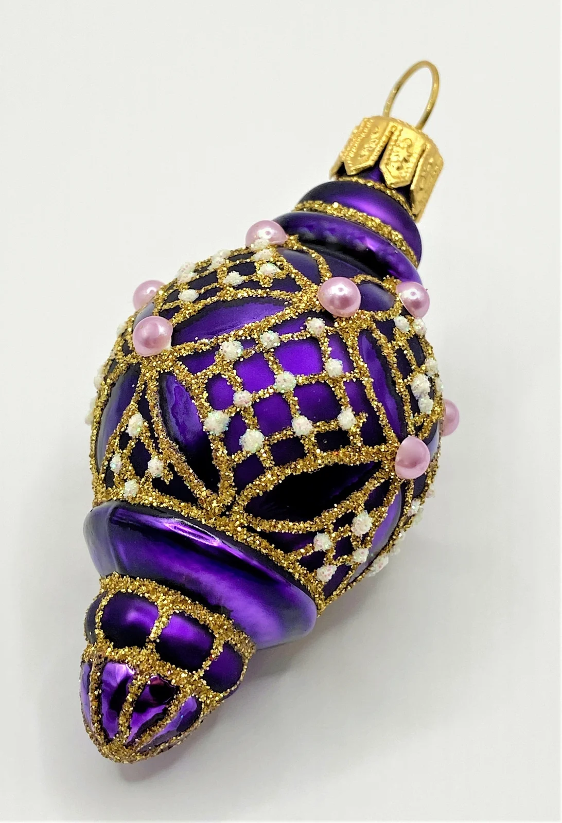 Szklo Violettes orientalisches Zapfen-Ornament