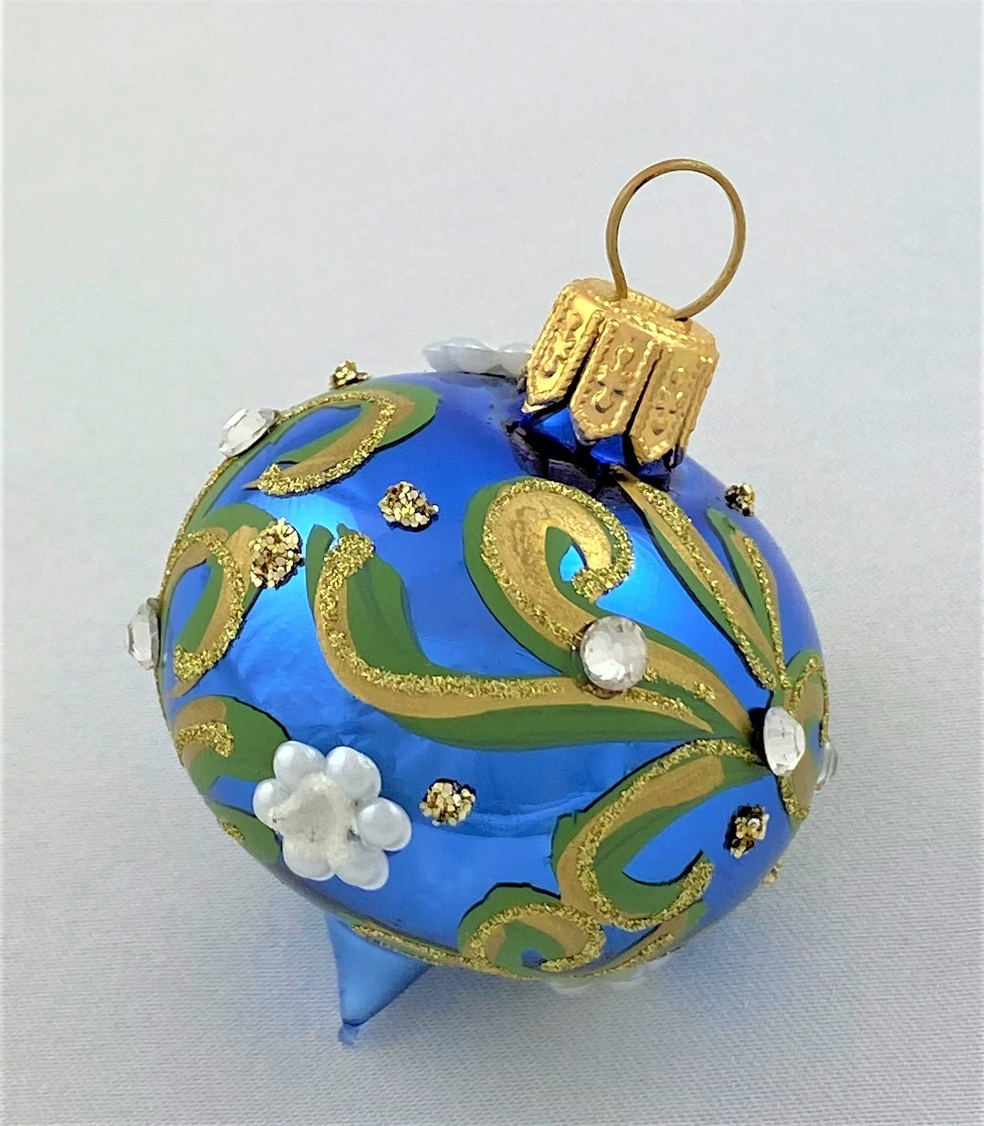 Szklo Blaue Zwiebelkugel