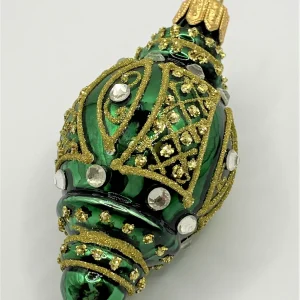 Szklo Grünes orientalisches Zapfen-Ornament