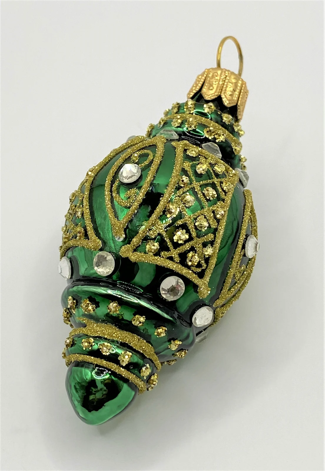 Szklo Grünes orientalisches Zapfen-Ornament