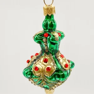 Szklo Grünes orientalisches Laternen-Ornament