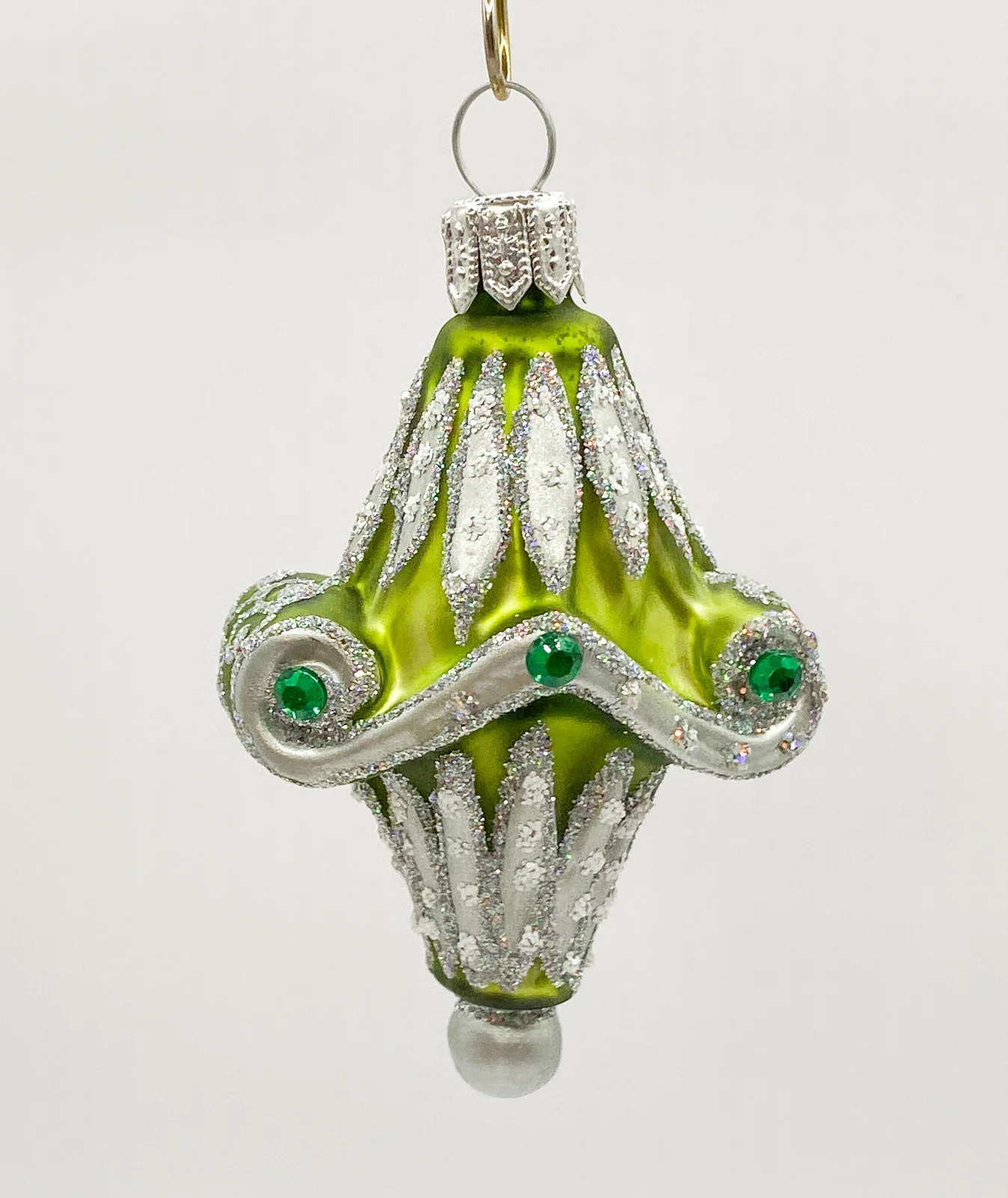 Szklo Grünes orientalisches Ornament mit Silberdekor