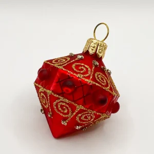 Szklo Rotes orientalisches Kreisel-Ornament
