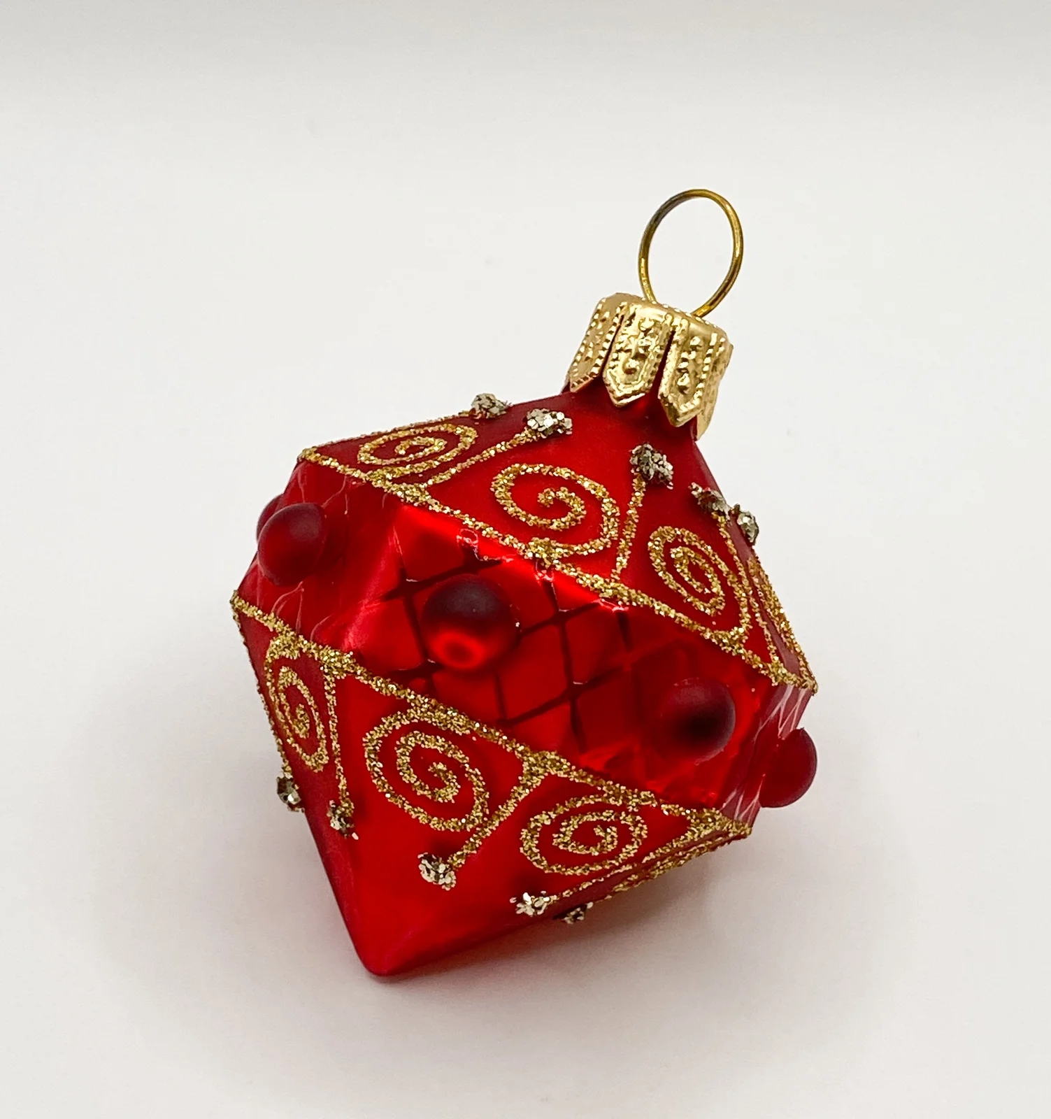 Szklo Rotes orientalisches Kreisel-Ornament
