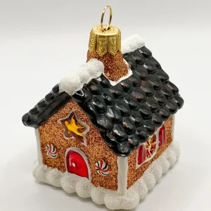 Glaspol Lebkuchenhaus mit Sternchen