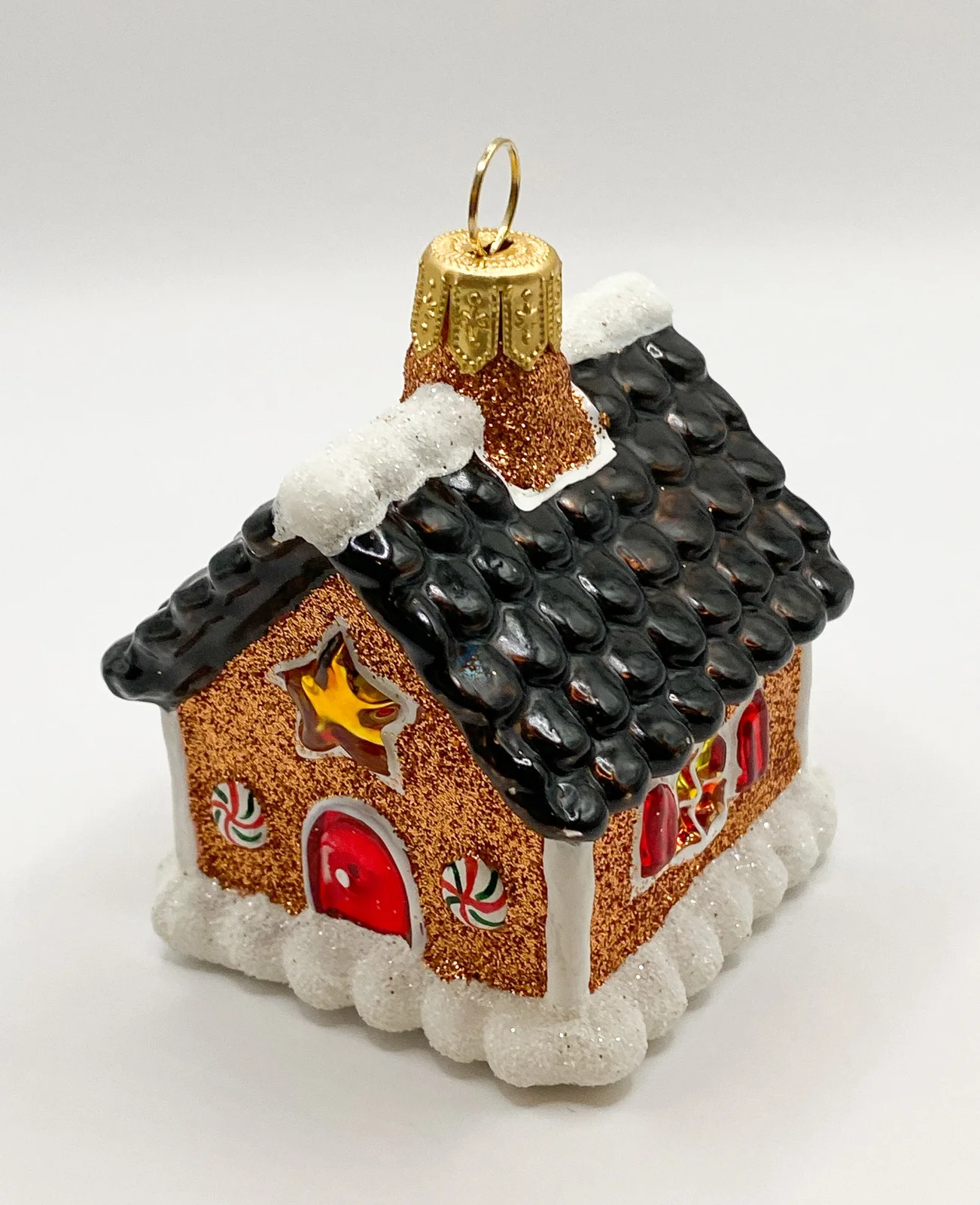 Glaspol Lebkuchenhaus mit Sternchen
