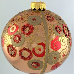 GMC Kugel Platin glanz mit Jugendstil-Dekor
