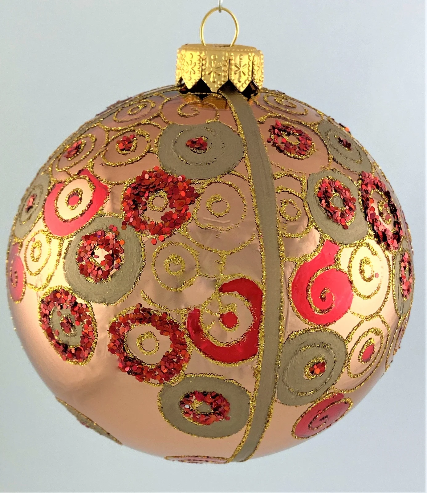 GMC Kugel Platin glanz mit Jugendstil-Dekor