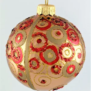 GMC Kugel Platin glanz mit Jugendstil-Dekor