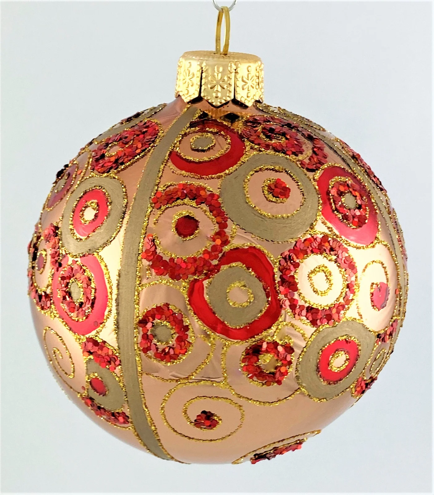 GMC Kugel Platin glanz mit Jugendstil-Dekor