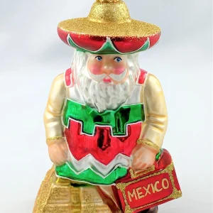 Glassware Santa mit der Teotihuacan Pyramide