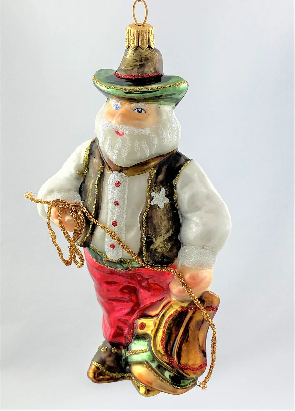 Glassware Weihnachtsmann ist der Sheriff im Wilden Westen