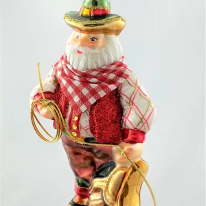 Glassware Weihnachtsmann im Wilden Westen