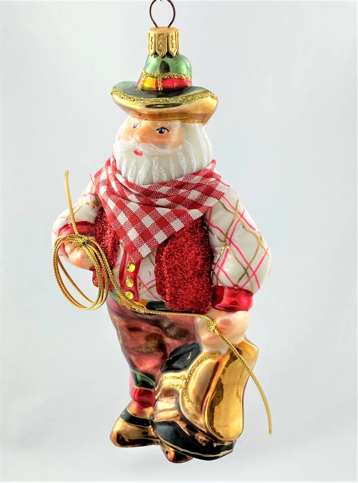 Glassware Weihnachtsmann im Wilden Westen