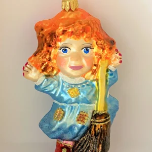 Sonstige Rothaarige Hexe mit Hexenbesen, Befana