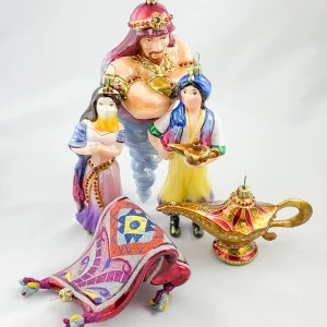 Komozja Scheherezade Märchen Set mit Aladdin, Wunderlampe, Dschinn und fliegendem Teppich, 5 Teile, KOMOZJA MOSTOWSKI